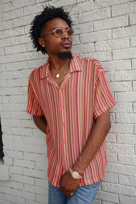 Cooper Stripe Crochet Shirt