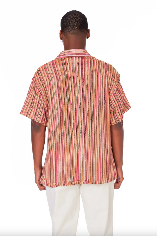 Cooper Stripe Crochet Shirt