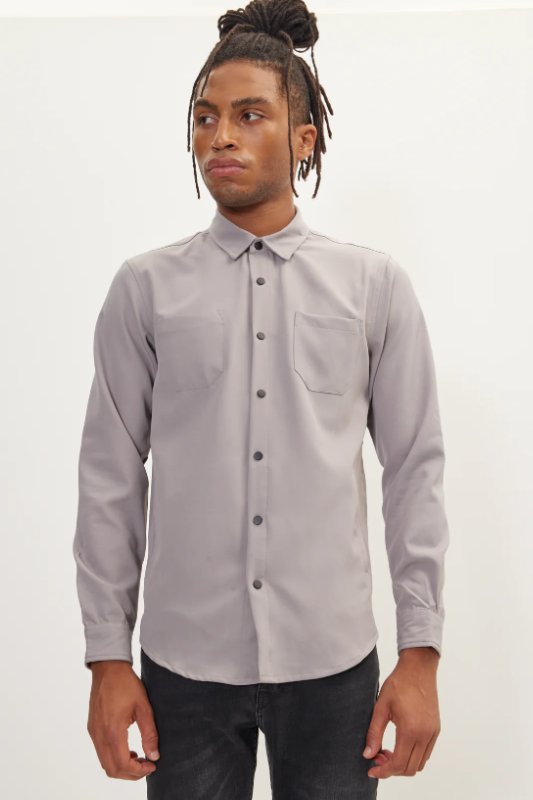 Mason Button Down - Grey